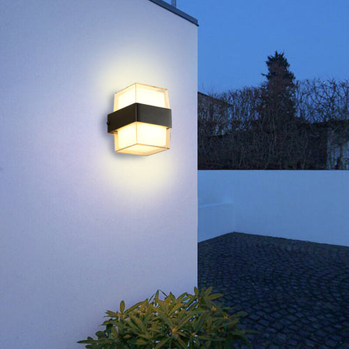Waterproof Square LED 1-Light Outdoor Wall Sconce Lamps