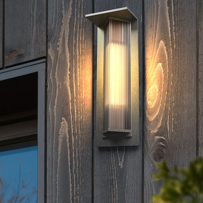 Aluminum Glass Outdoor Waterproof Wall Sconce Lamp