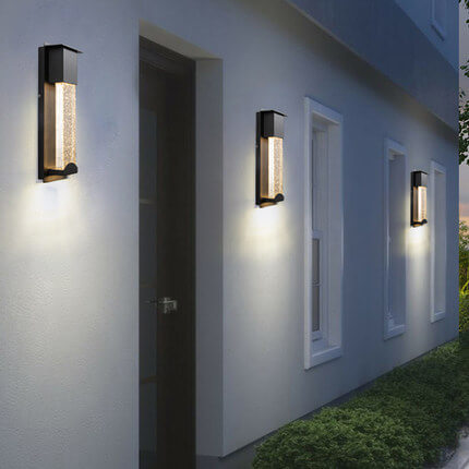 Outdoor LED Induction Crystal Outdoor Wall Sconce Lamps