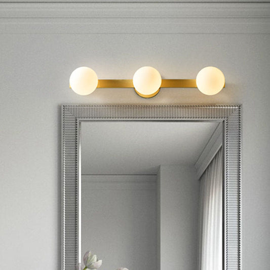 Minimalist Orb 2/3-Light All-copper Glass Wall Sconce Lamp