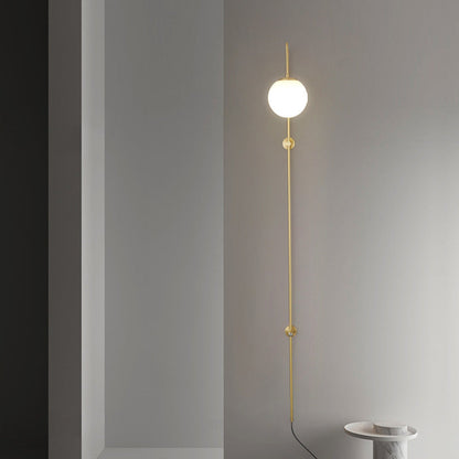 Simplicity Full Copper Long Bar 1-Light Wall Sconce Lamp