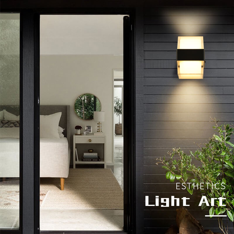 Waterproof Square LED 1-Light Outdoor Wall Sconce Lamps