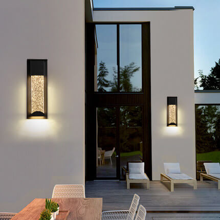Outdoor LED Induction Crystal Outdoor Wall Sconce Lamps