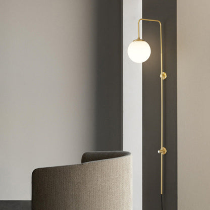 Simplicity Full Copper Long Bar 1-Light Wall Sconce Lamp