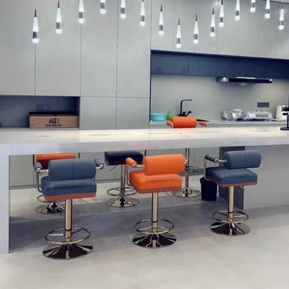 Contemporary Leather Bar Stool