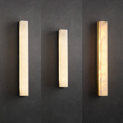 Modern Minimalist Strip Copper Marble LED Wall Sconce Lamp