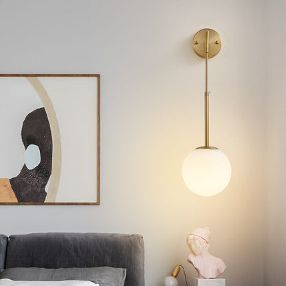 Modern Glass Ball 1-Light Globe Sconce Lamp