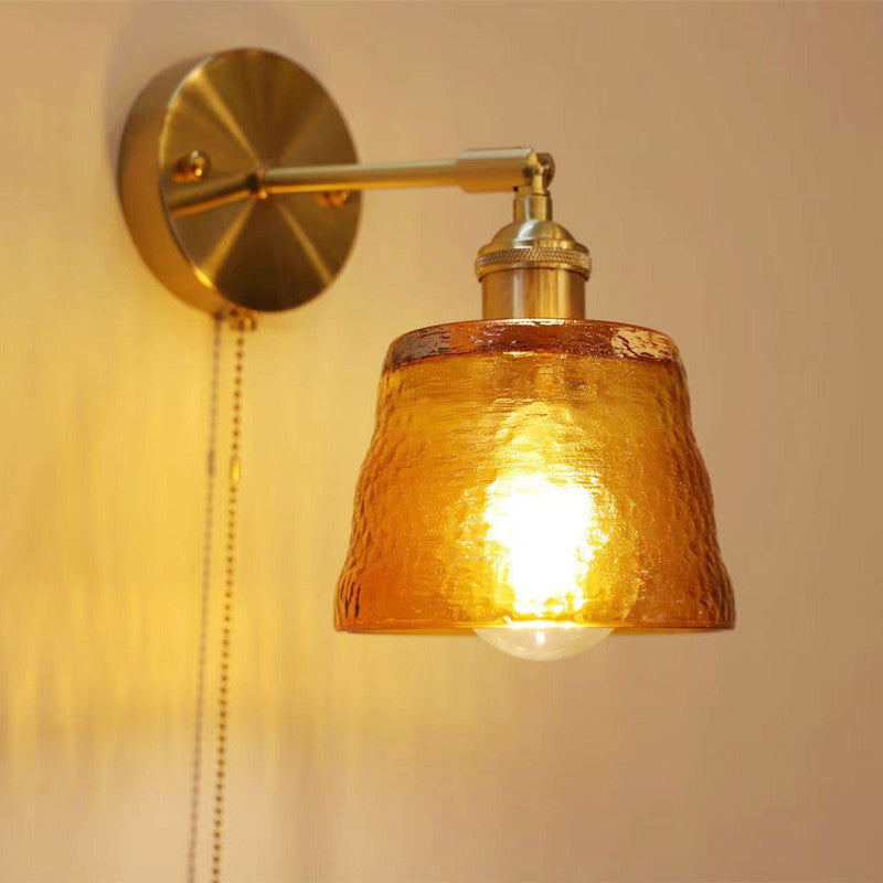 Nordic Glass Creative Zipper 1-Light Wall Sconce Lamp