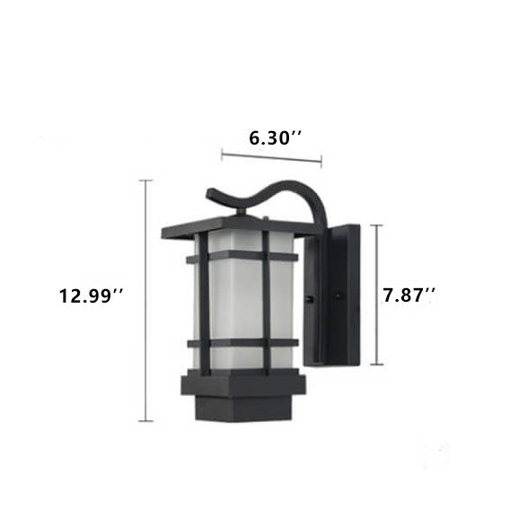 Plaid Lantern Outdoor Waterproof 1-Light Wall Sconce Lamp