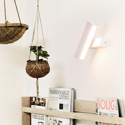 Simple Metal Linear Rotating 1-Light LED Wall Sconce Lamp