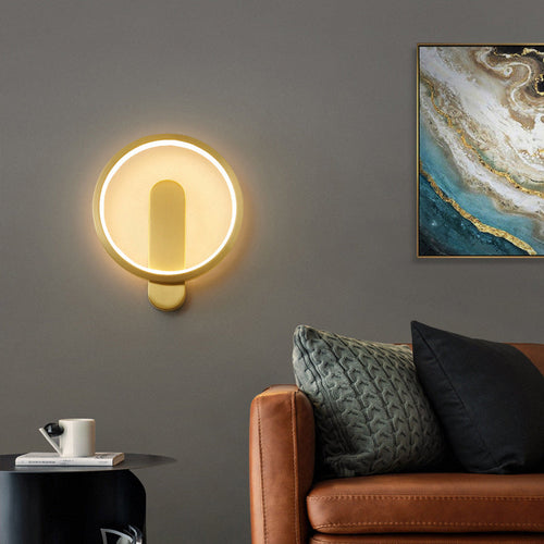 Creative Brass Circle LED Luxury Wall Sconce Lamp