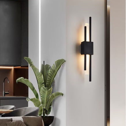 Modern Minimalist Iron Acrylic Strip LED Wall Sconce Lamp