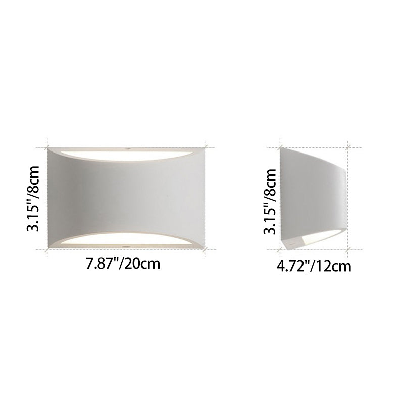 Curved Up And Down Illuminated LED Wall Sconce Lamp