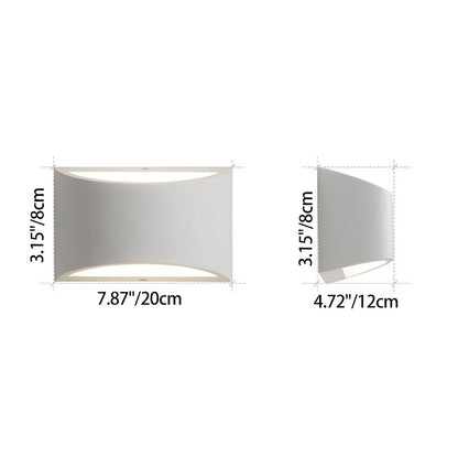 Curved Up And Down Illuminated LED Wall Sconce Lamp