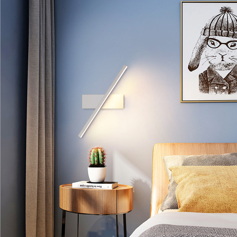 Iron Long Bar Design Rotatable LED Wall Sconce Lamp