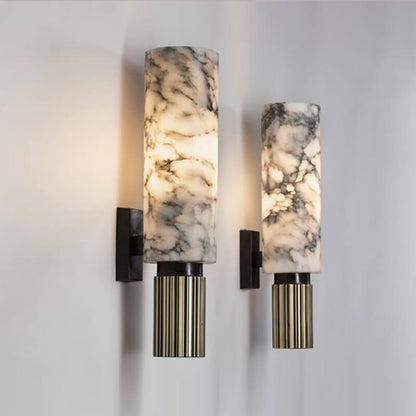 Creative Marble Cylindrical 1-Light LED Wall Sconce Lamp