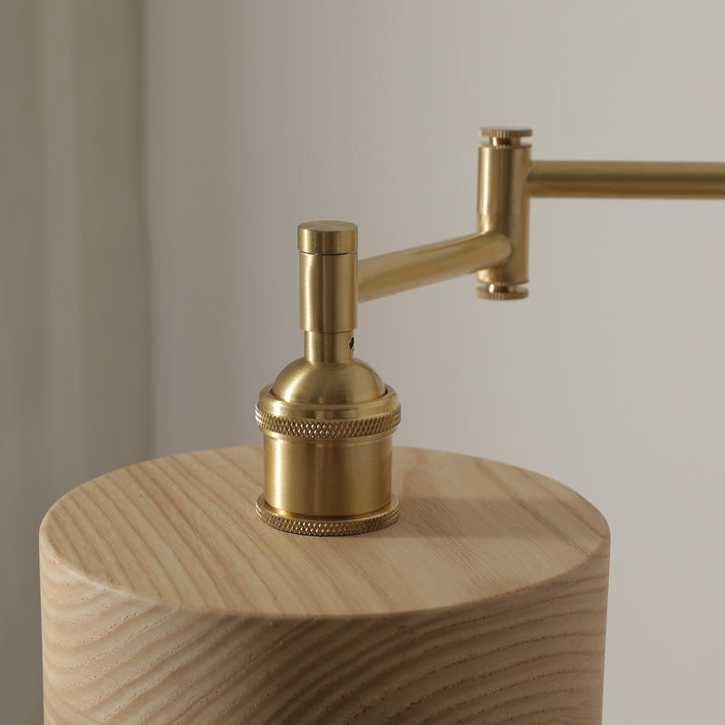 Walnut Japanese Style Adjustable LED Wall Sconce Lamp