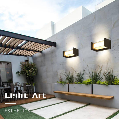 Waterproof Rectangular LED 1-Light Outdoor Wall Sconce Lamp