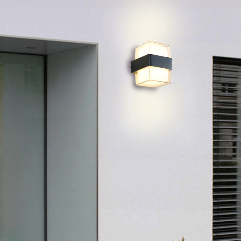Waterproof Square LED 1-Light Outdoor Wall Sconce Lamps
