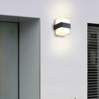 Waterproof Square LED 1-Light Outdoor Wall Sconce Lamps