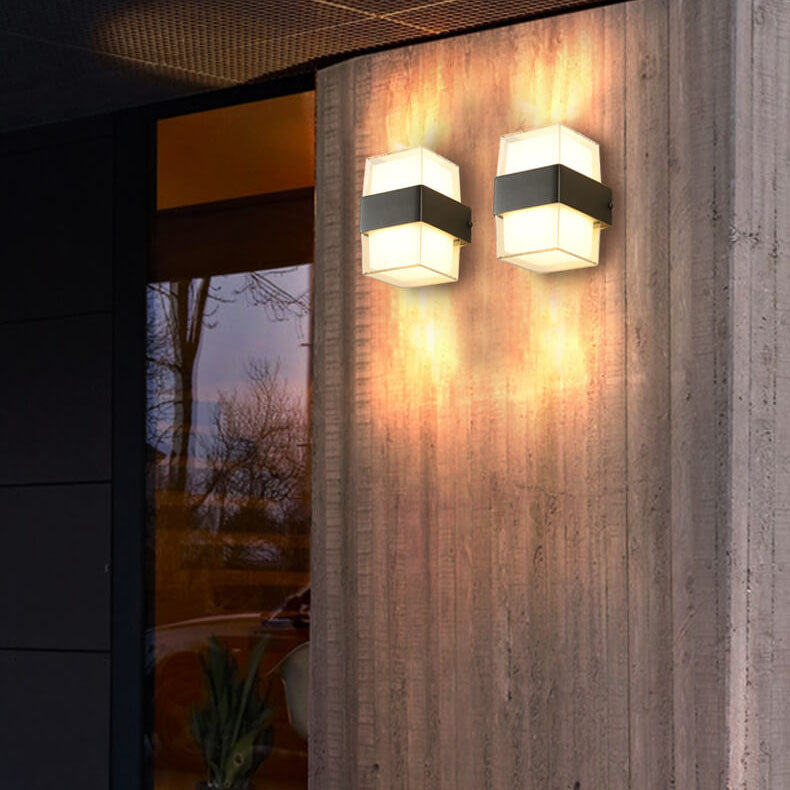 Waterproof Square LED 1-Light Outdoor Wall Sconce Lamps