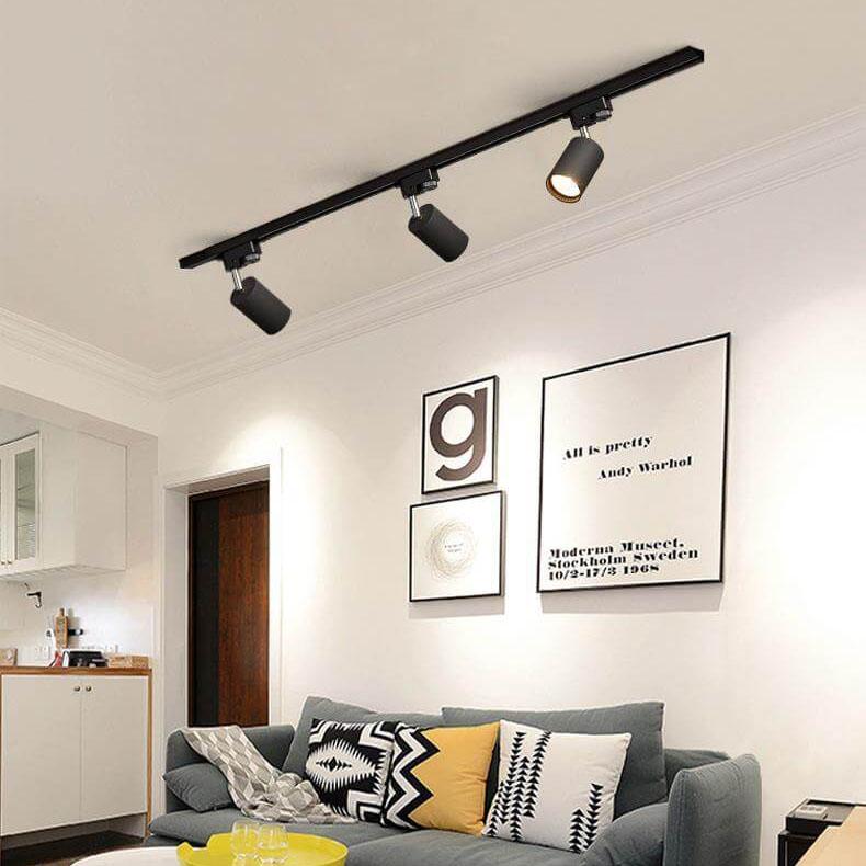 Modern Tubular Track Lighting 3/4/5-Light Flush Mount