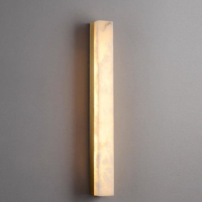 Modern Minimalist Strip Copper Marble LED Wall Sconce Lamp