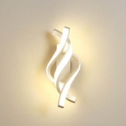 Modern Minimalist Spiral 1-Light LED Wall Sconce Lamp