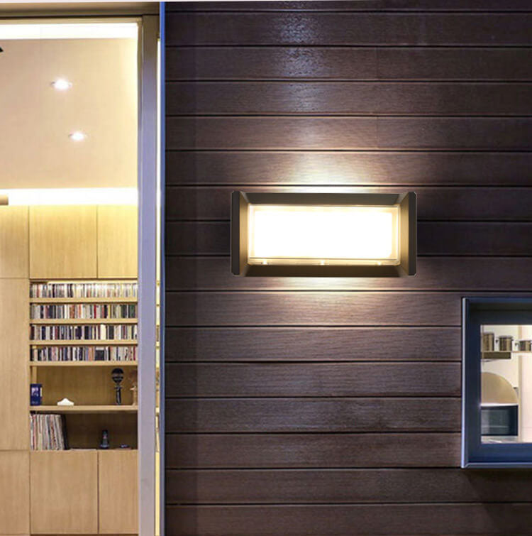 Waterproof Rectangular LED 1-Light Outdoor Wall Sconce Lamp