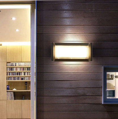 Waterproof Rectangular LED 1-Light Outdoor Wall Sconce Lamp