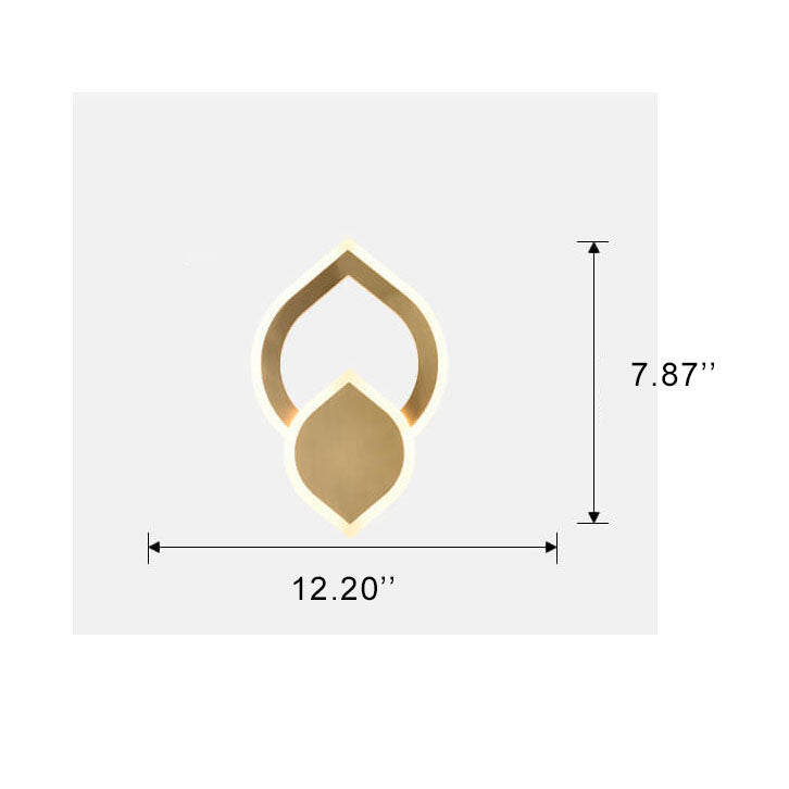 1-Light Leaf Shape 3 Color Changeable LED Wall Sconce Lamp