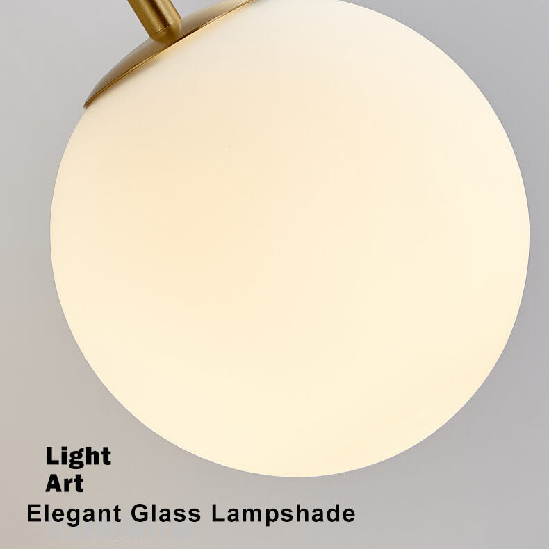 Modern Glass Ball 1-Light Globe Sconce Lamp