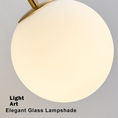 Modern Glass Ball 1-Light Globe Sconce Lamp