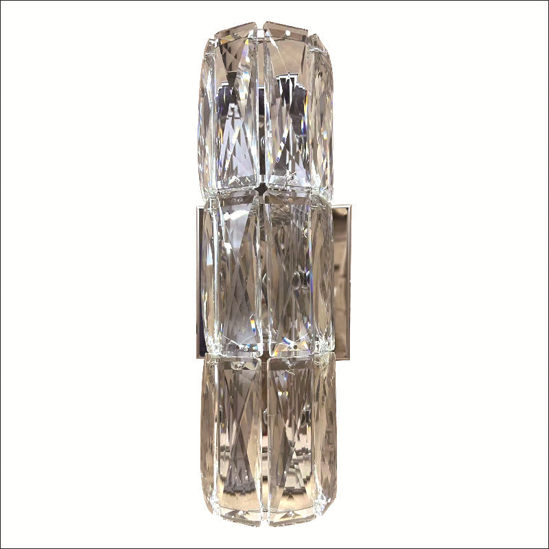 Luxury Silver Crystal Column 3/4/6 Light Wall Sconce Lamp