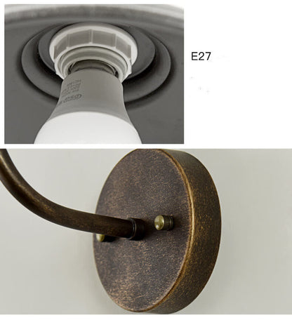 Traditional Iron 1-Light Dome Outdoor Wall Sconce Lamp