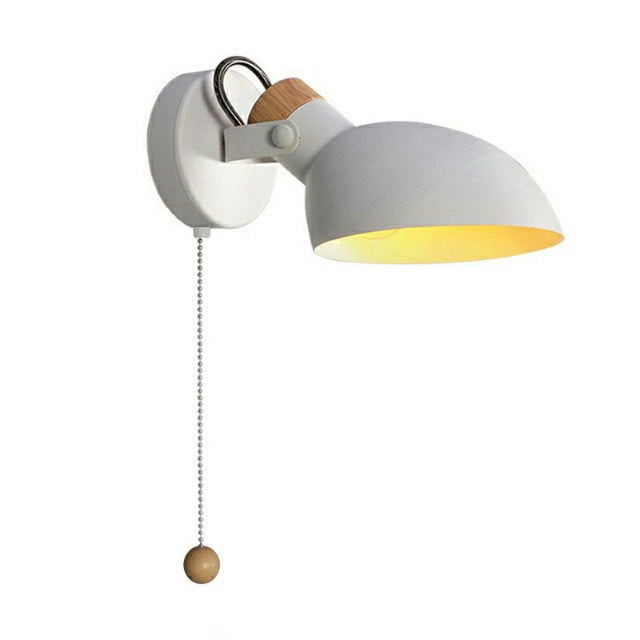 Iron Round Head Rotatable 1-Light Wall Sconce Lamp