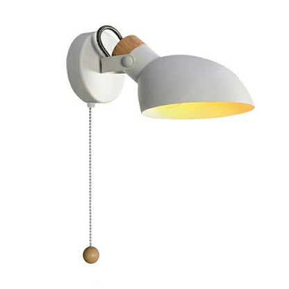 Iron Round Head Rotatable 1-Light Wall Sconce Lamp