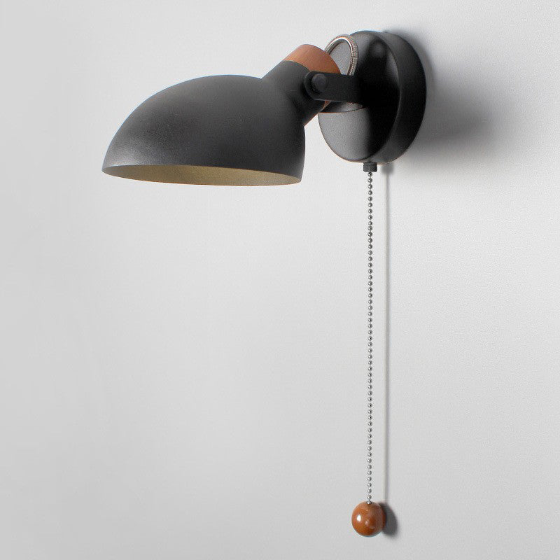 Iron Round Head Rotatable 1-Light Wall Sconce Lamp