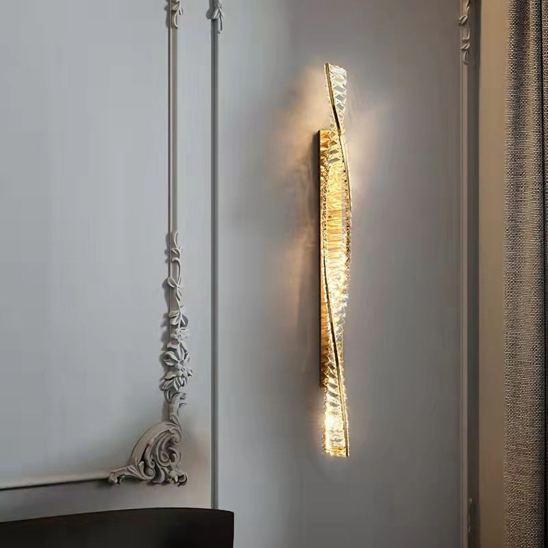 Crystal Light Luxury Spiral Design LED Wall Sconce Lamp