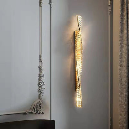 Crystal Light Luxury Spiral Design LED Wall Sconce Lamp