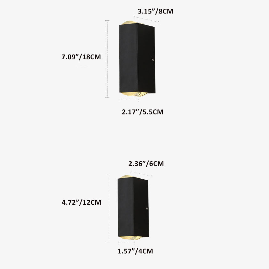 Modern Rectangular LED Outdoor Wall Sconce
