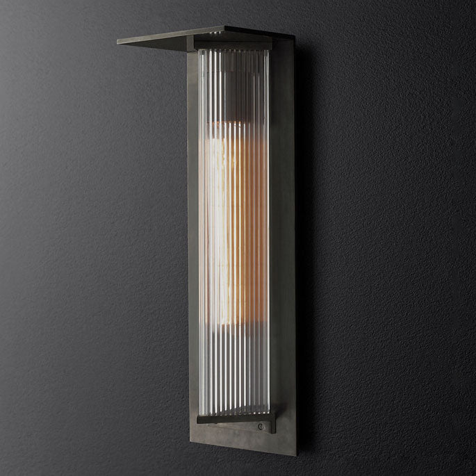 Aluminum Glass Outdoor Waterproof Wall Sconce Lamp