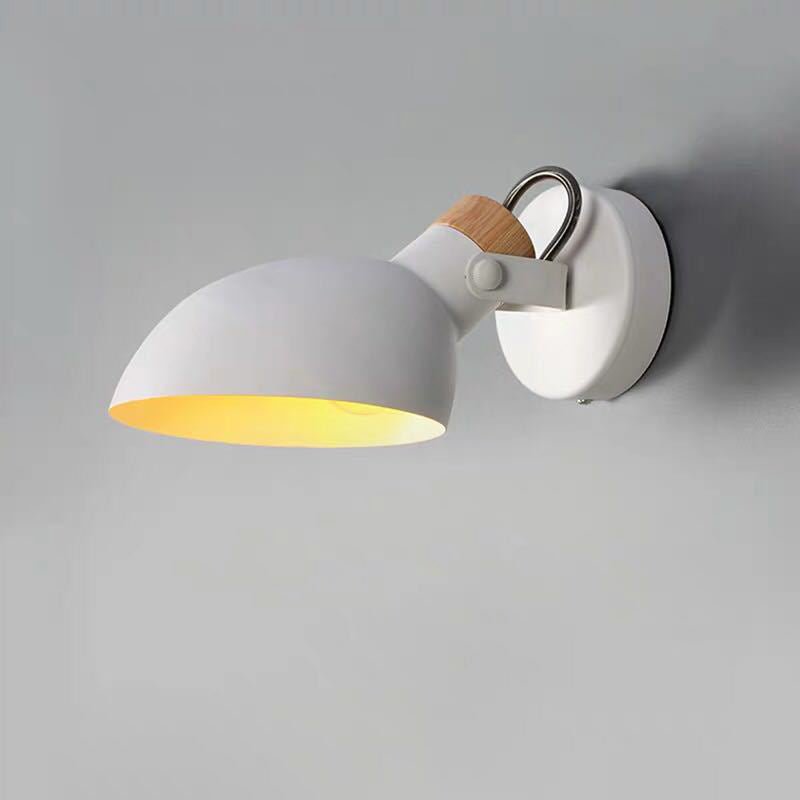 Iron Round Head Rotatable 1-Light Wall Sconce Lamp