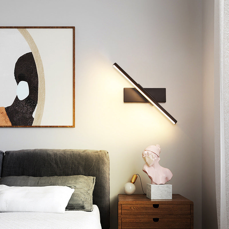 Iron Long Bar Design Rotatable LED Wall Sconce Lamp