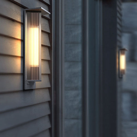Aluminum Glass Outdoor Waterproof Wall Sconce Lamp