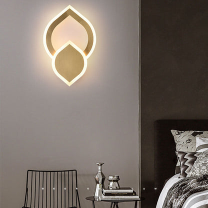 1-Light Leaf Shape 3 Color Changeable LED Wall Sconce Lamp
