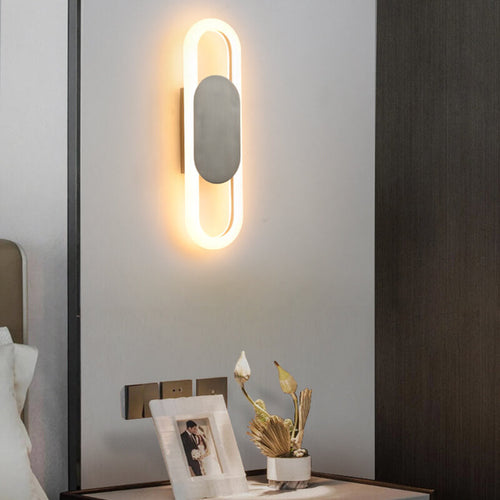 Modern Creative Oval Shape 1-Light LED Wall Sconce Lamps