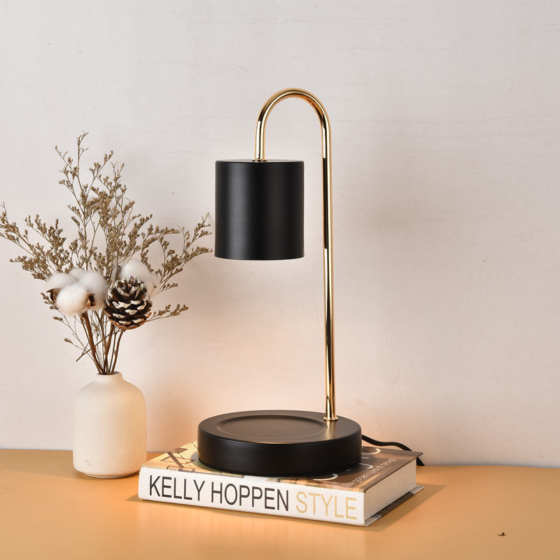 Curved Metal Table Lamp for Reading