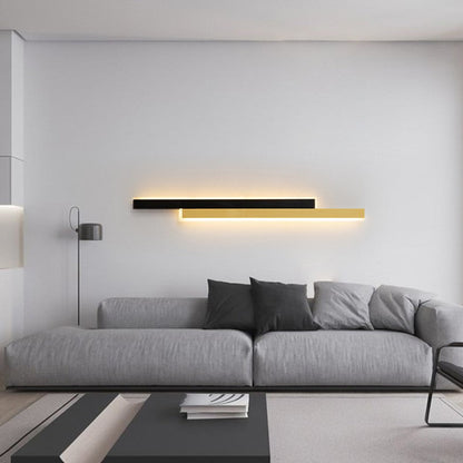 Long Rectangular Iron Acrylic LED Wall Sconce Lamp