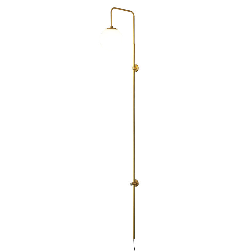 Simplicity Full Copper Long Bar 1-Light Wall Sconce Lamp